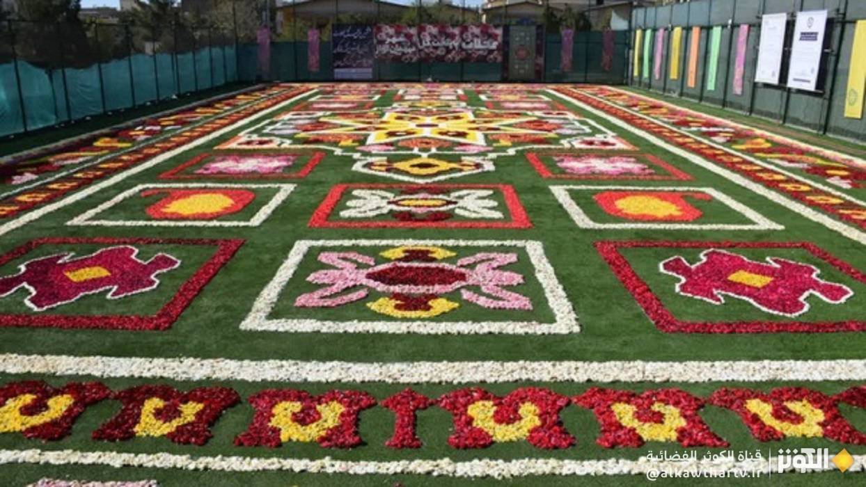  شاهد.. كشف النقاب عن أكبر سجادة زهرية في المنطقة