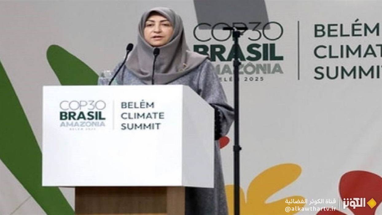 نائبة بزشكيان في مؤتمر COP30: الجرائم البيئية والإنسانية الصهيونية في غزة خلفت آثاراً بيئية مدمرة 