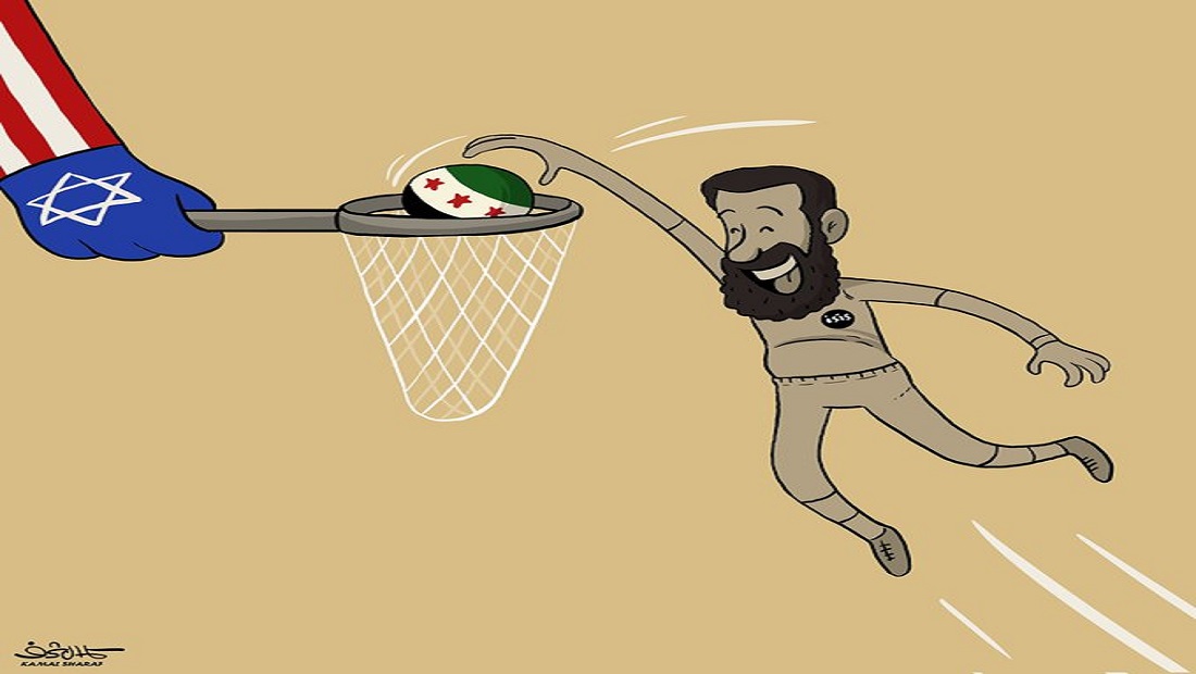 كاريكاتير يمني يفضح زيارة الجولاني لواشنطن ولقاءه بترامب!